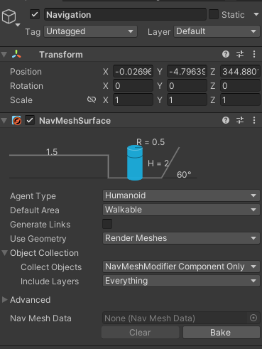NavMeshSurface component