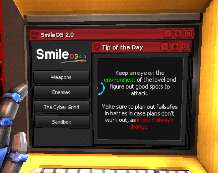 The custom tip displayed on the terminal